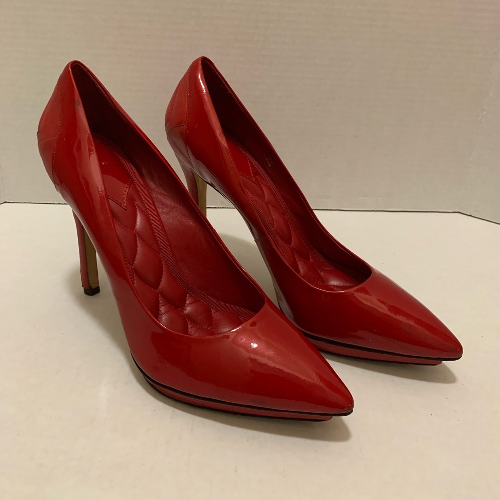 Brian Atwood Red Leather Pumps